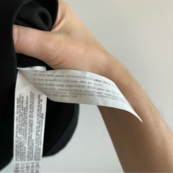 Zara black ruffle sleeve cocktail dress size large - Picture 5 of 7